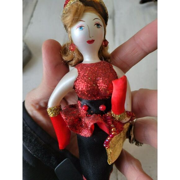 Vintage de carlini Italian glass lady ornament shopper shopping fashion purse fa - Picture 8 of 8